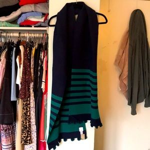 J.crew NWT navy wool scarf